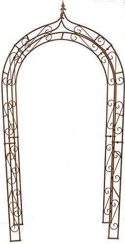 Alt Mebel Ihr Gartentraum 140 cm, Höhe 245 cm, Gewicht 26 kg, Tiefe 36 cm Rosenbogen Edelrost Massiv Eisen Gute Qualität Stabil 12 mm Stabil von Alt Mebel