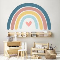 Wandaufkleber Regenbogen Mit Herz Pastellfarben Wandaufkleber Regenbogen Mit Herz Pastellfarben von AltaStickers
