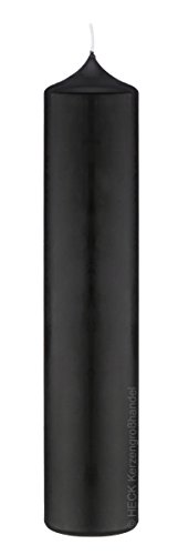 Altar Kerze Schwarz 10% BW Anteil (Bienenwachs Kerzen) 30 x 10 cm im XXL Format deutsche Marken Kerzen Kopschitz Kerzen in RAL Kerzenqualität von Altarkerzen (10% BW Anteil)