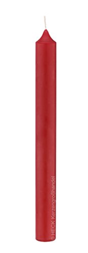 Altarkerzen (10% BW Anteil) Lange schlanke (Bienenwachs Kerzen) Rot 250 x Ø 40 mm, 4 Stück, Kerzen mit Dornbohrung in RAL Kerzengüte Qualität von Altarkerzen (10% BW Anteil)