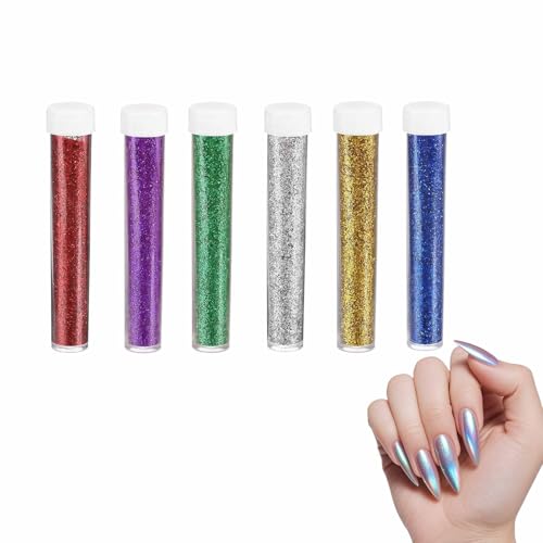 Altaroo Glitzer 6 Farben, Glitzerpulver zum Basteln 5g, Glitzer Basteln, Glitzer Pulver zum Basteln für Nagelkunst, Körper, Harz, Gesicht, Nagel, Körper, Slime, Nägel und Geburtstagsfeier -je 5g Altaroo Glitzer 6 Farben, Glitzerpulver zum Basteln 5g, Glitzer Basteln, Glitzer Pulver zum Basteln für Nagelkunst, Körper, Harz, Gesicht, Nagel, Körper, Slime, Nägel und Geburtstagsfeier -je 5g von Altaroo