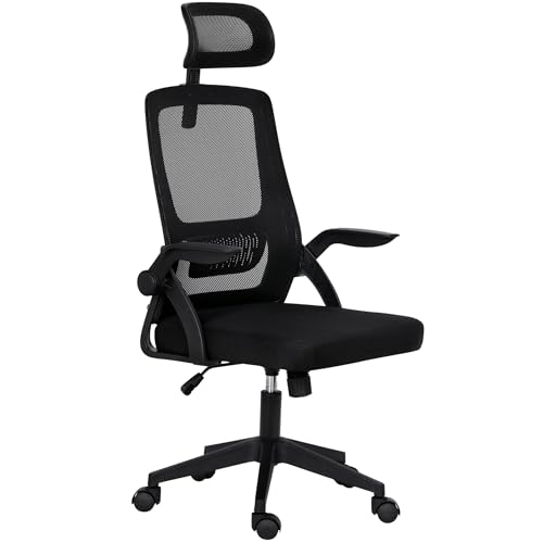Altaudia Schreibtisch- und Bürostuhl – ergonomisch verstellbar und neigbar – bewegliche Armlehnen, Kopfstütze, Kopfpolster, Neigungsfunktion, Drehstuhl, Lendenwirbelstütze, schwarz Altaudia Schreibtisch- und Bürostuhl – ergonomisch verstellbar und neigbar – bewegliche Armlehnen, Kopfstütze, Kopfpolster, Neigungsfunktion, Drehstuhl, Lendenwirbelstütze, schwarz von Altaudia