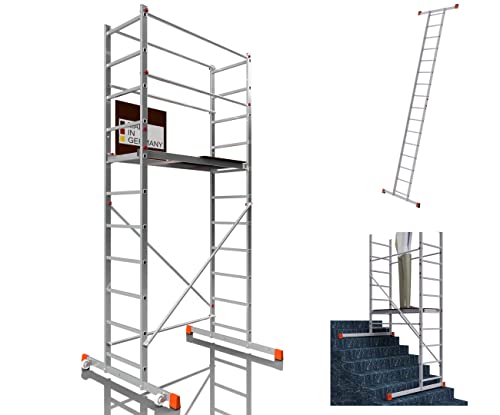 ALTEC AluCombine® 3.0-400 | 4m | Alu Fahrgerüst für Heimwerker mit 2 Bockrollen | EN131 | Baugerüst Rollgerüst Montagegerüst Anlegeleiter von Altec