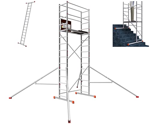 ALTEC AluCombine® 4.0-500 | 5m | Alu Standgerüst mit 4 Füßen & Auslegern | EN131 | Baugerüst Arbeitsbühne Montagegerüst Anlegeleiter Treppengerüst von Altec