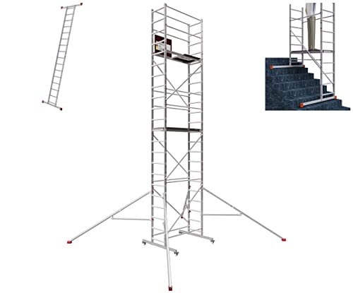 ALTEC AluCombine® 4.0-700 | 7m | Alu Fahrgerüst mit 4 bremsb. Lenkrollen & Ausleger | Baugerüst Rollgerüst Montagegerüst Anlegeleiter | Treppengerüst von Altec