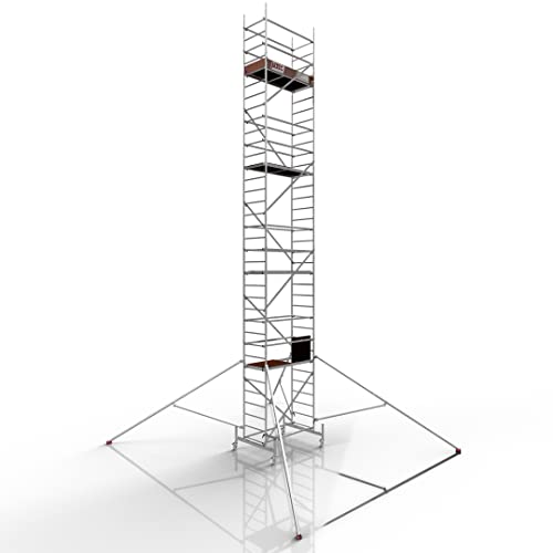 ALTEC Rollfix® 1.0 1000 | 10m AH | Rollen (Ø125mm) | Standardtraverse | Dreieckausleger | Made in Germany | TÜV | belastbar 200kg/m² | Alu | Norm - DIN EN 1004-1 | Baugerüst | Fahrgerüst von Altec