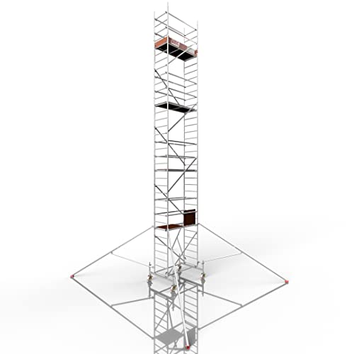 ALTEC Rollfix® 1.0 1000 | 10m AH | Rollen (Ø150mm) | Standardtraverse | Dreieckausleger | Made in Germany | TÜV | belastbar 200kg/m² | Alu | Norm - DIN EN 1004-1 | Baugerüst | Fahrgerüst von Altec