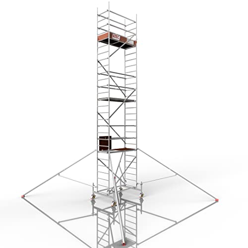 ALTEC Rollfix® 1.0 800 | 8m AH | Rollen (Ø150mm) | Standardtraverse | Dreieckausleger | Made in Germany | TÜV | belastbar 200kg/m² | Alu | Norm - DIN EN 1004-1 | Baugerüst | Fahrgerüst von Altec