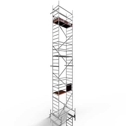 ALTEC Rollfix® 1.0 900 | 9m AH | Rollen (Ø125mm) | Standardtraverse | Made in Germany | TÜV | belastbar 200kg/m² | Alu | Norm - DIN EN 1004-1 | Baugerüst | Fahrgerüst von Altec