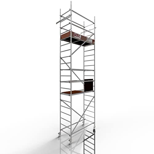 ALTEC Rollfix® 2.0 600 | 6m Arbeitshöhe | 4 bremsb. Lenkrollen (Ø125mm) | Made in Germany | TÜV | Last 200kg/m² | DIN EN 1004-1 | Alu Rollgerüst Baugerüst Fahrgerüst Treppengerüst von Altec