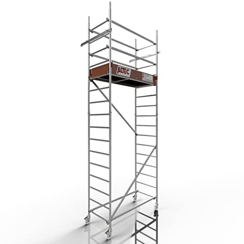 ALTEC Rollfix® 2.0 500 | 5m Arbeitshöhe | 4 bremsb. Lenkrollen (Ø125mm) | Made in Germany | TÜV | Last 200kg/m² | DIN EN 1004-1 | Alu Rollgerüst Baugerüst Fahrgerüst Treppengerüst von Altec