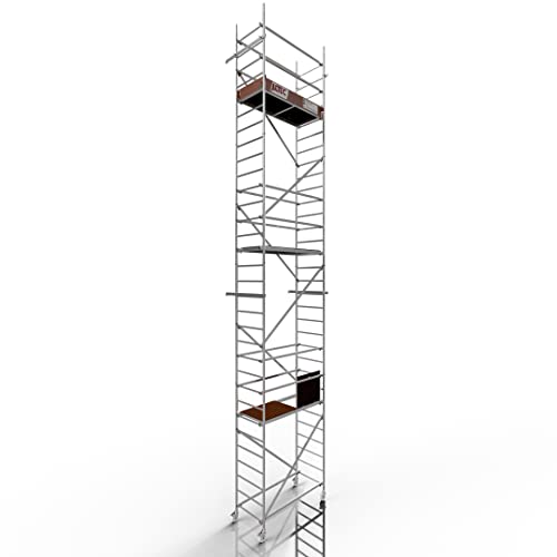 ALTEC Rollfix® 2.0 900 | 9m Arbeitshöhe | 4 bremsb. Lenkrollen (Ø125mm) | Made in Germany | TÜV | Last 200kg/m² | DIN EN 1004-1 | Alu Rollgerüst Baugerüst Fahrgerüst Treppengerüst von Altec