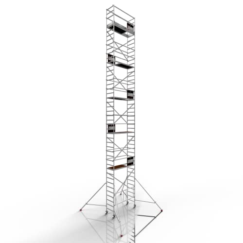 Profigerüst: ALTEC AluKlik® 2.0 1400, Arbeitshöhe 14m | TÜV | Made in Germany | inkl. Ø150mm Rollen, Alu Gerüst Rollgerüst Fahrgerüst Baugerüst Faltgerüst Arbeitsplattform… von Altec