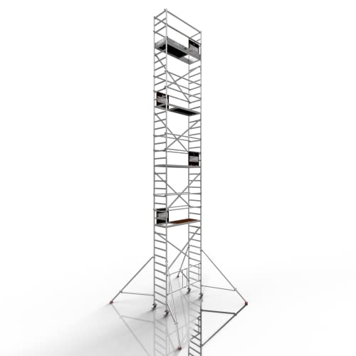 Profigerüst: ALTEC AluKlik® 2.0 1200, Arbeitshöhe 12m | TÜV | Made in Germany | inkl. Ø150mm Rollen, Alu Gerüst Rollgerüst Fahrgerüst Baugerüst Faltgerüst Arbeitsplattform… von Altec