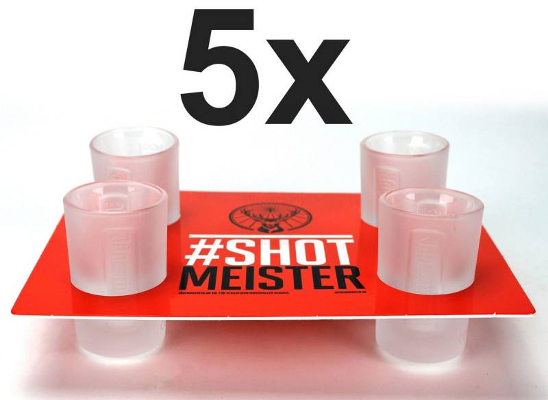 Alter Gläser-Set Jägermeister Shotglas Set Weiß - 20x Shotgläser + 5x Halter Aktion Alter Gläser-Set Jägermeister Shotglas Set Weiß - 20x Shotgläser + 5x Halter Aktion von Alter