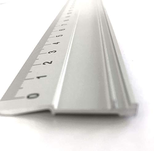 Altera Aluminium Lineal, Rutschfest und mit Aufhängeloch (im Etui Verpackt) (30 cm) von Altera