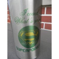 I Coach Whats Your Super Power Personalisierte Wasserflasche von AlteredGoodsStore