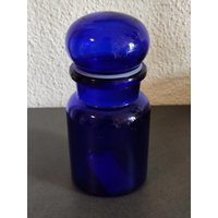 Vintage Apothekerglas Container Aus Belgien Blau 70Er Vintage Apothekerglas Container Aus Belgien Blau 70Er von AltesundRares