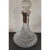 Vintage Bleikristall Dekanter Silber Artdeco 70Er von AltesundRares