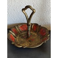 Vintage Florentiner Tablett Serviertablett Made in Italy 22 cm Vintage Florentiner Tablett Serviertablett Made in Italy 22 cm von AltesundRares