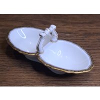 Alte Menage Hutschenreuther Hohenberg Bavaria Porzellan Salz Pfeffer Goldrand Alte Menage Hutschenreuther Hohenberg Bavaria Porzellan Salz Pfeffer Goldrand von AltesundSchniekes