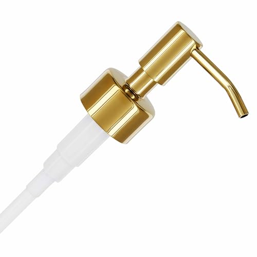 ALTGLAS Seifenspender Pumpkopf Budapest - Edelstahl Pumpaufsatz mit 28mm Gewinde als Ersatz Pumpe und Upcycling Seifen Spender zu Bauen mit Jacky Flaschen (Royal Gold) von Altglas