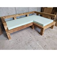 Eckcouch Sofa Altholz Gestell Schlafsofa 195x222cm von Altholzmoebel