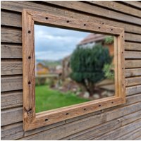 Altholz Spiegel S1823 Holzspiegel Wandspiegel Antiko Alteiche Alter Badesteg 46 X 60 von Altholzspiegel