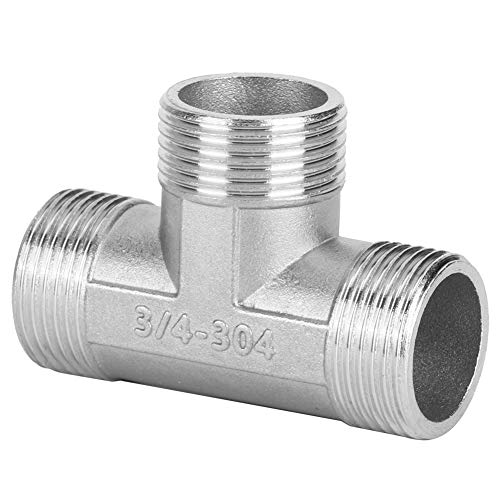 Althwuyu 3/4 Gewinde-T-Stecker, Edelstahl-Dreiweg-Rohr verschraubung adapter für Sanitär-und Gas anwendungen von Althwuyu
