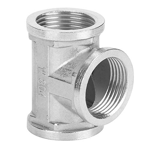 Althwuyu 304 Edelstahl T Shiped Rohranschluss, 3 / 4in x 3 / 4in x 3 / 4in weiblicher Gewinde, Industrieregal Sanitär Hardware (1 * 1 * 1 Frau) von Althwuyu