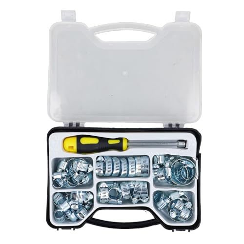Althwuyu 49 Stcs Schlauchklemme Kit, flexible Rohrsicherungs -Set mit 8 -mm -Sechskantschlüssel -Werkzeug für Röhrchen und Kraftstoffleitung 13-44 mm Althwuyu 49 Stcs Schlauchklemme Kit, flexible Rohrsicherungs -Set mit 8 -mm -Sechskantschlüssel -Werkzeug für Röhrchen und Kraftstoffleitung 13-44 mm von Althwuyu