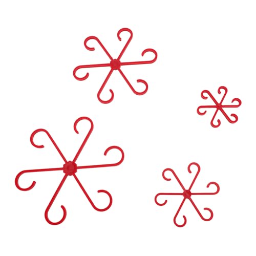 Althwuyu 4PCS-Pflanzen Stammhalter festlegen 4 Verschiedene Größen Wasserabscheide Wiederverwendbare tragbare Rebeunterstützungsverschlüsse für Kletteranlagen (Schwarz) (Grün) (Rot) von Althwuyu