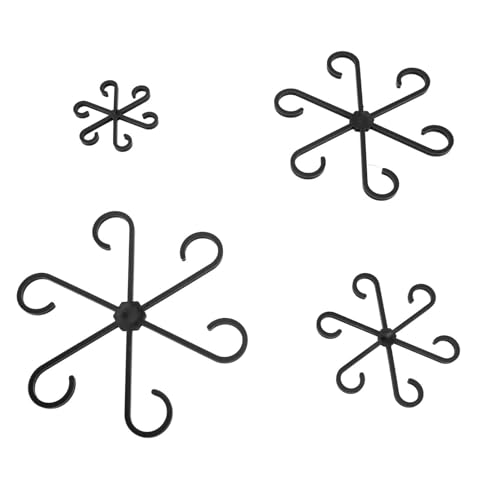 Althwuyu 4PCS-Pflanzen Stammhalter festlegen 4 Verschiedene Größen Wasserabscheide Wiederverwendbare tragbare Rebeunterstützungsverschlüsse für Kletteranlagen (Schwarz) von Althwuyu