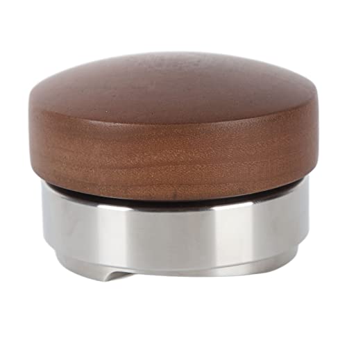 Althwuyu 58mm Kaffeeverteiler Manipulationsanbieter, fester Tiefenkaffee -Leveler mit Edelstahlbasis und Walnussgriff für konsistente Espressos Puck von Althwuyu