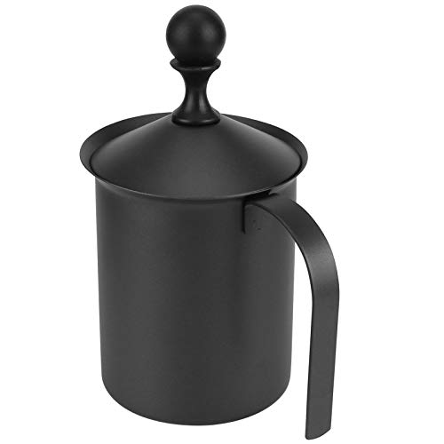 Althwuyu Edelstahl Handbuch Milch Frother Kaffee Creamer Hand Press Milchschaum 400 ml Ergonomische Milch Schneebesen für Zuhause oder Café von Althwuyu