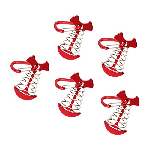 Althwuyu Fish Bone Deck Anchor Stifte 5 Stcs rot, 2,6 in Zelt -Markisen -Stücke Haken Windseil Fixierende Schnalle zum Camping von Althwuyu