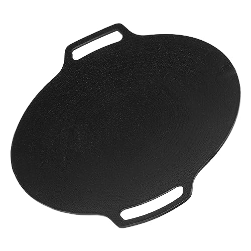 Althwuyu Korean Round Grill Pan, 11,4 in / 29 cm BBQ Griddle mit zwei Griffen, 6 Schicht Nicht -Stick -Schicht Aluminiumlegierung Barbecue Pan für Innen- und Außenkochen (29 cm) von Althwuyu