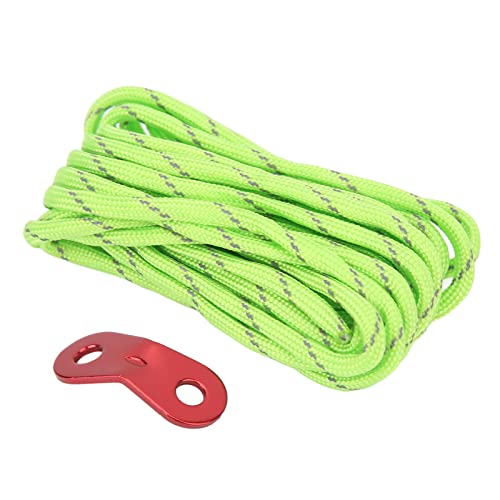 Althwuyu Reflektierendes Paracord -Seilrot, Campingschnur mit Schnalle, 0,16 in Zelt -Guy -Linie für Baldachin und Außenwandern (Fluoreszierendes Grün) von Althwuyu