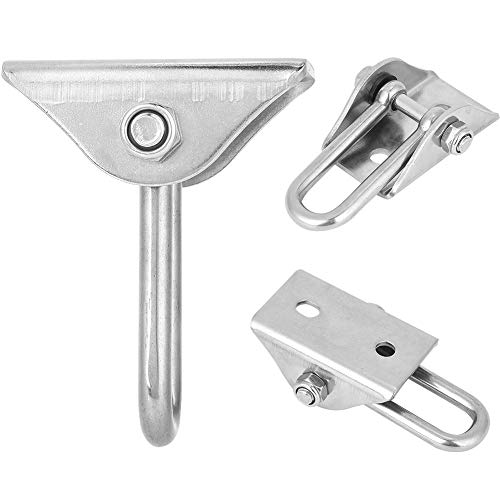 Althwuyu U Typ Fixed Platte, Edelstahl Pad Auge mit Seilschleife, Ziehenringen und Schraubenkit, Wandmontagestahlringe für Hängematte Althwuyu U Typ Fixed Platte, Edelstahl Pad Auge mit Seilschleife, Ziehenringen und Schraubenkit, Wandmontagestahlringe für Hängematte von Althwuyu
