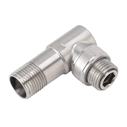 Althwuyu Winkelstoppventil 1 in 2 Out, Metallwasserventil mit integriertem Design G1/2 männlicher Gewinde, Edelstahl Toilettenwinkelventil an der Kontrolle Althwuyu Winkelstoppventil 1 in 2 Out, Metallwasserventil mit integriertem Design G1/2 männlicher Gewinde, Edelstahl Toilettenwinkelventil an der Kontrolle von Althwuyu