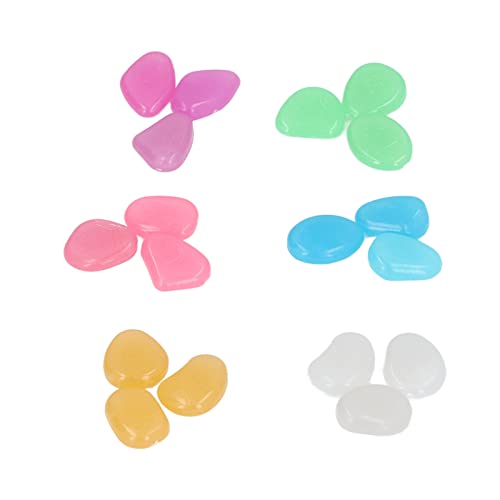 Althwuyu luminöser Kieselsteine, Fluoreszierende Glühsteine für Gartenwege, Innenhänge und Wanderwegen im Freien, 100pcs (100 / Tasche) von Althwuyu
