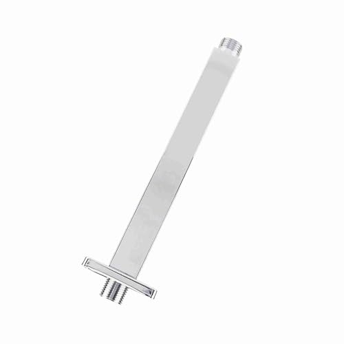 Althwuyu quadratischer Edelstahl-Dusch arm, Wand montage Rohr mit Chrom-Finish, 9,8 in Verlängerung für Badezimmer-Decken-Dusch kopf Althwuyu quadratischer Edelstahl-Dusch arm, Wand montage Rohr mit Chrom-Finish, 9,8 in Verlängerung für Badezimmer-Decken-Dusch kopf von Althwuyu