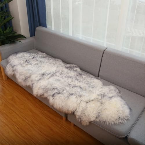 Altlue Lammfell Teppich Echt Lammfell Fellteppich Flauschiger Fell Teppiche Lammfell Echt Groß Für Wohnzimmer Schlafzimmer (70 * 200cm) von Altlue