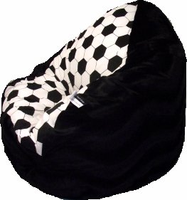 Altmark-Design Sitzsack XXL Fussball Nr.VII - Black incl. Inlett von Altmark-Design