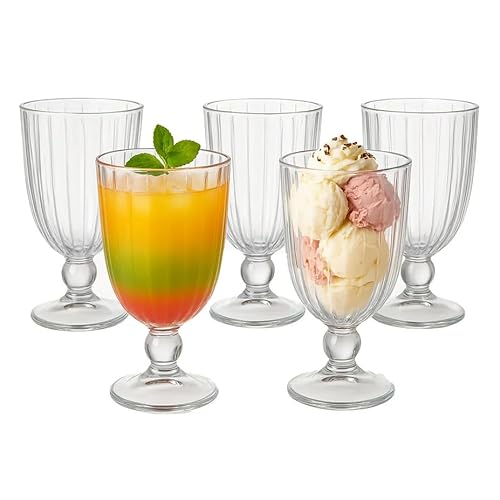 Altom Design Cocktailgläser für Cocktails und Drinks 310ml Gläser mit Relief auf dem Fuß Coctailset Venus 6 Stück von Altom Design