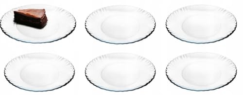 Altom Design Tellerset 6 Personen Ø 19 cm Glasteller Kuchenteller Set aus Glas Sunny von Altom Design