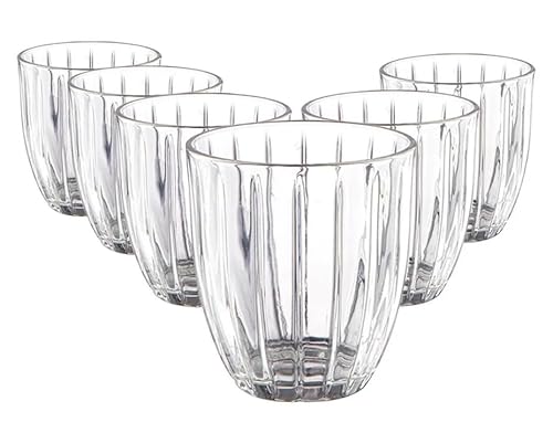 Altom Design Whiskygläser Wassergläser Gläser Trinkgläser | Set von 6 | Spülmaschinenfest und Mikrowellengeeignet Venus (niedrige Gläser - 330ml) von Altom Design