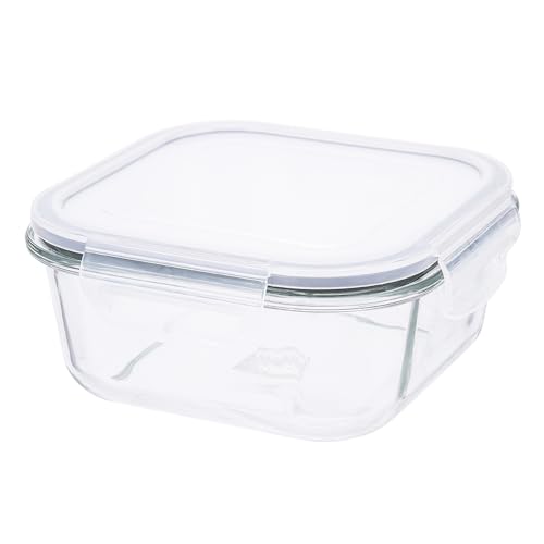 Altom Design Lunchbox aus Glas mit Clip-Deckel, Glasbehälter Fresh (Quadratisch - 0,75 L) von Altom Design