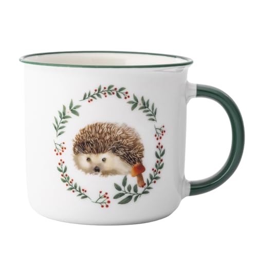 Porzellanstasse Tasse Herbst-Motiv Autumn Fall Kaffeebecher 400ml (Igelchen) von Altom Design