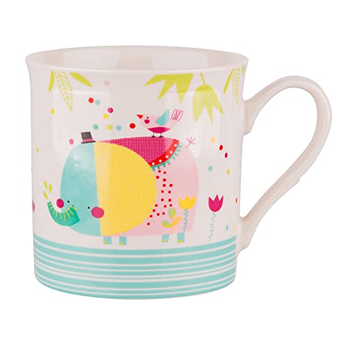 Porzellantasse Kindertasse mit Tiermotiv Tasse für Kinder Teetasse 250ml (Elefant) von Altom Design